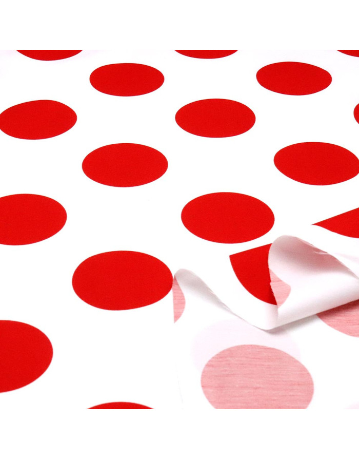 Popelín Blanco Galleta Roja - Imagen 2