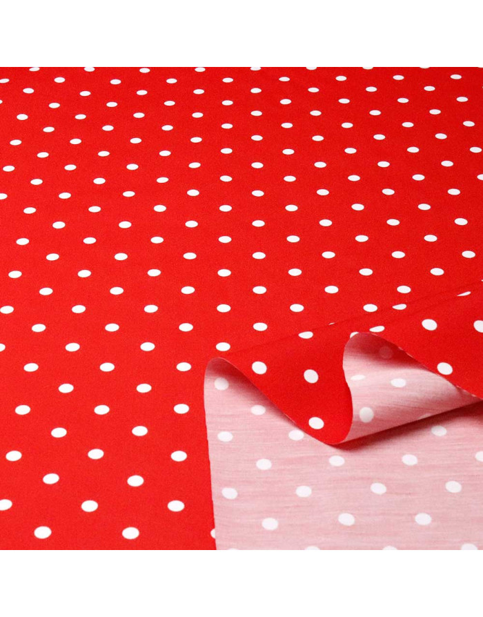 Popelín Rojo Lenteja