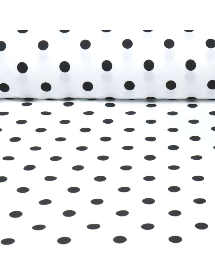 Popelin Blanco Lunar Céntimo - Imagen 1