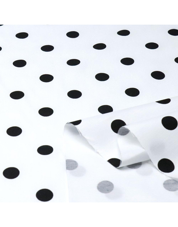 Popelin Blanco Lunar Céntimo - Imagen 2