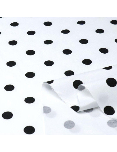 Popelin Blanco Lunar Céntimo - Imagen 2