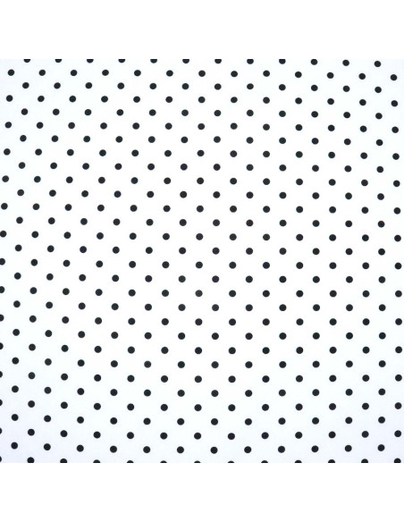 Popelin Blanco Lunar Negro Lenteja Popelin Blanco Lunar Negro Lenteja