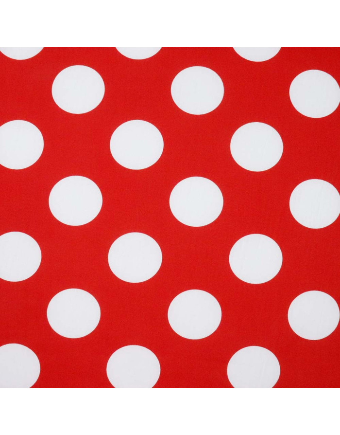 Popelín Rojo Galleta Blanca - Imagen 3