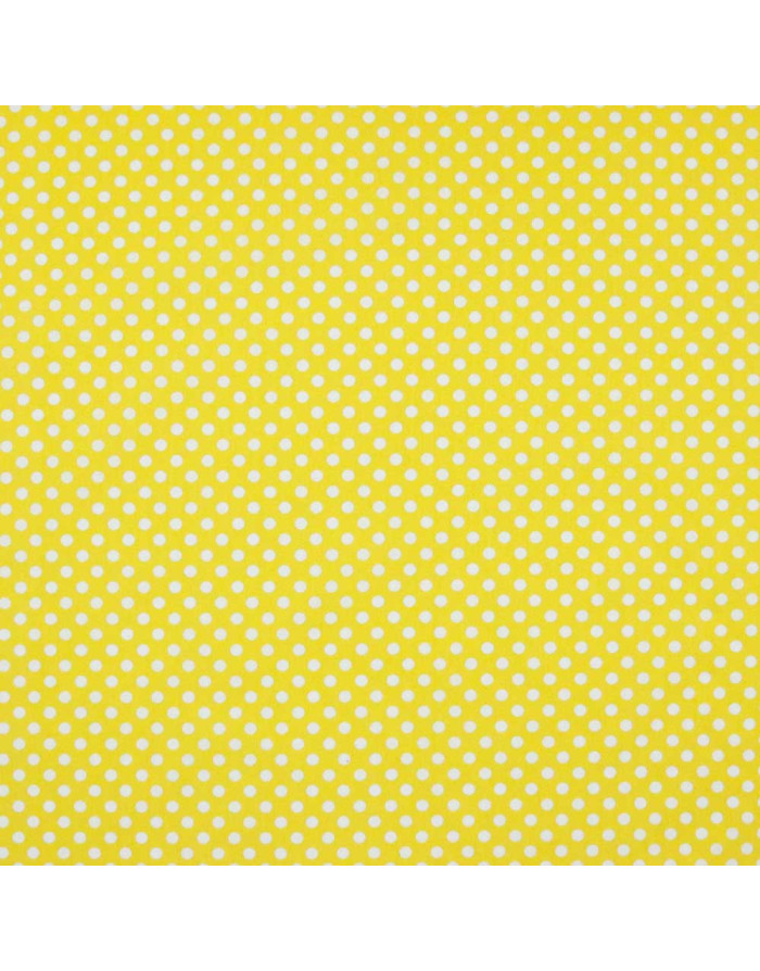 Popelín Amarillo Lunar Blanco Unión