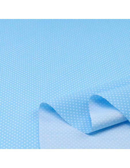 Popelín Celeste Alfiler - Imagen 2