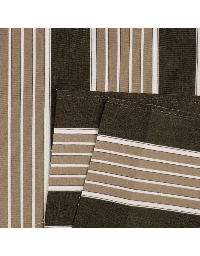 Lona Toldo Rayas Marrón Oliva - Imagen 2
