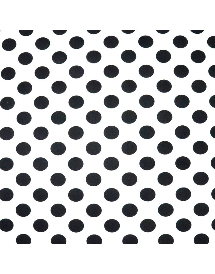 Popelin Blanco Lunar Negro Big - Imagen 3