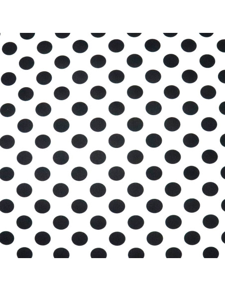Popelin Blanco Lunar Negro Big - Imagen 3
