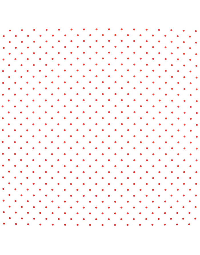 Popelín Blanco Lunar Rojo Little