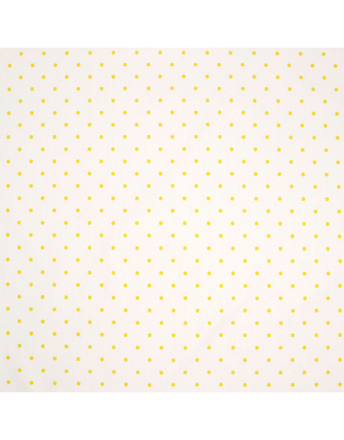 Popelín Blanco Lunar Amarillo Little - Imagen 3