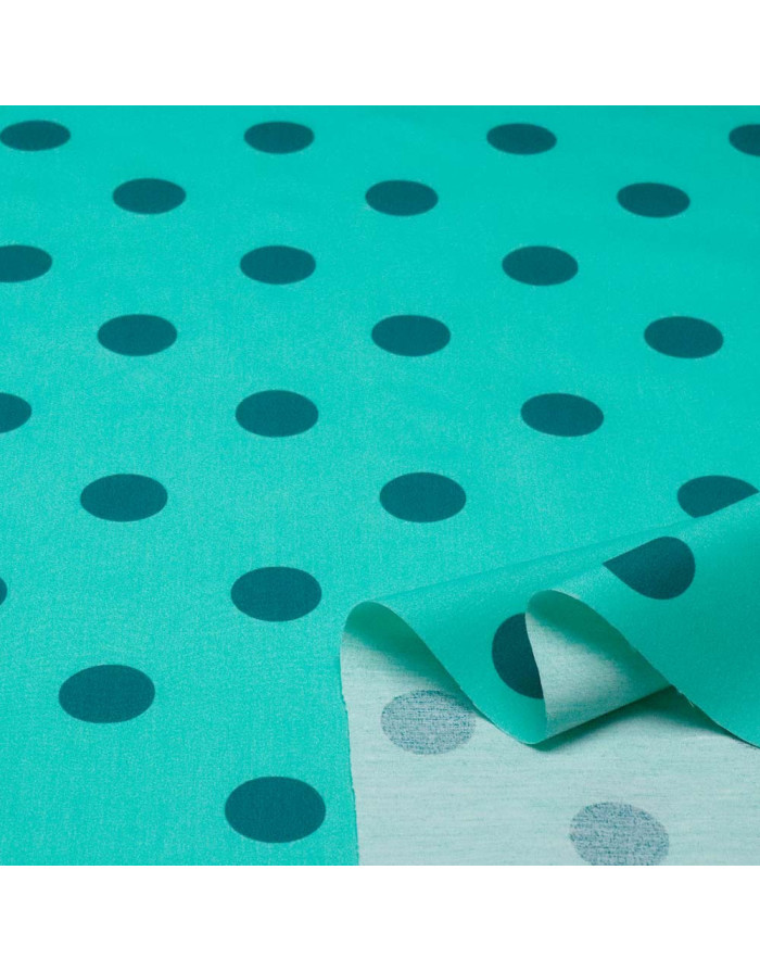 Popelín Verde Agua Lunar Aguamarina Big