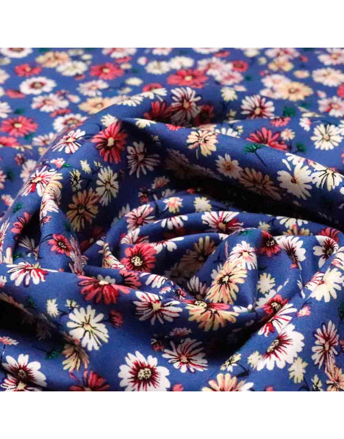 Viscosa Azul Flor Grosella