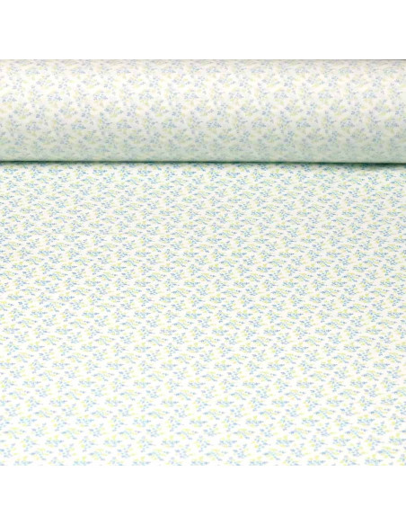 Algodón Blanco Flor Lavanda