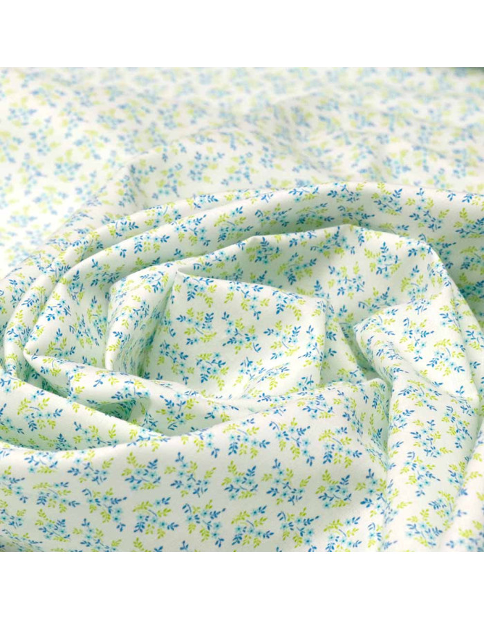 Algodón Blanco Flor Lavanda