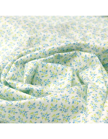 Algodón Blanco Flor Lavanda