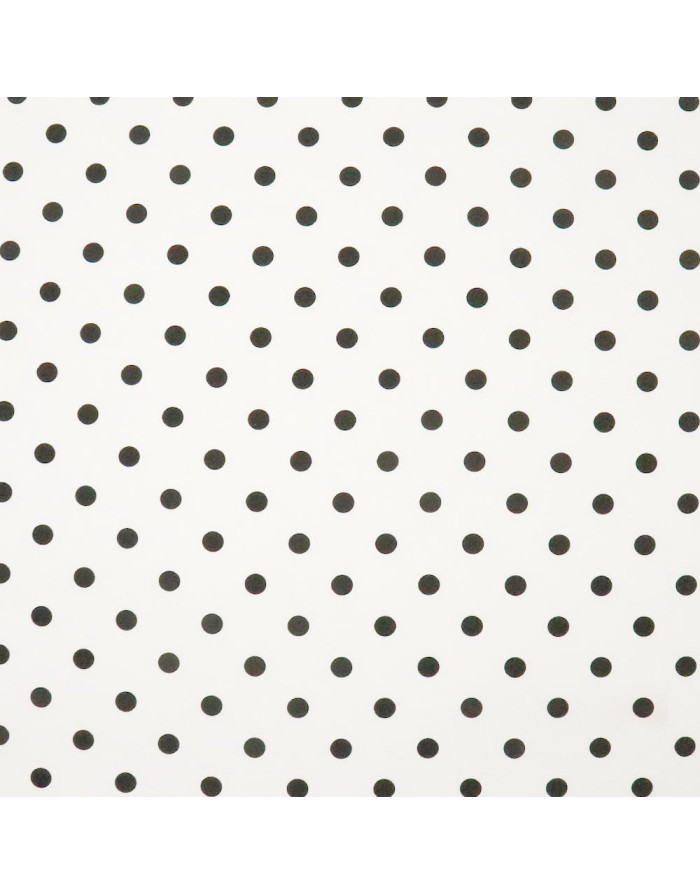 Crep Lycra Blanco Lunar Negro