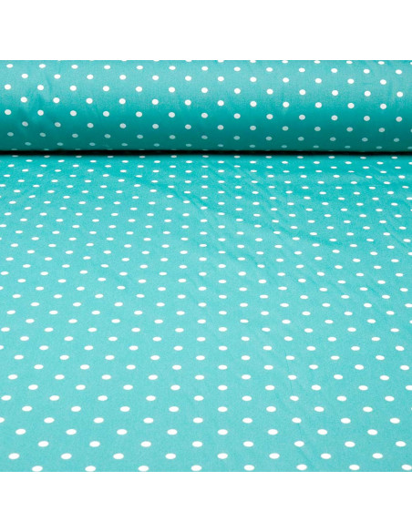 Popelín Verde Agua Lunar Lenteja Popelín Verde Agua Lunar Lenteja