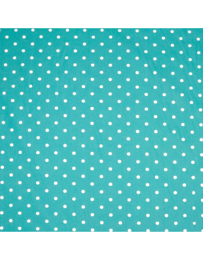 Popelín Verde Agua Lunar Lenteja