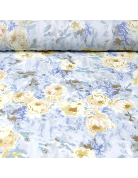 Georgette Lycra Flor Elegancia - Imagen 1