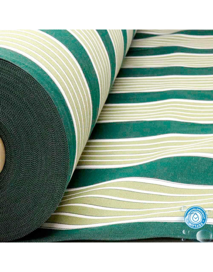 Lona Toldo Impermeables Rayas Verde Oliva - Imagen 3