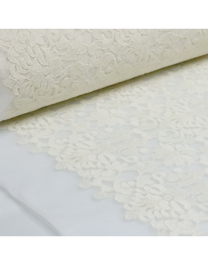 Tul Bordado Beige Ramadales - Imagen 2