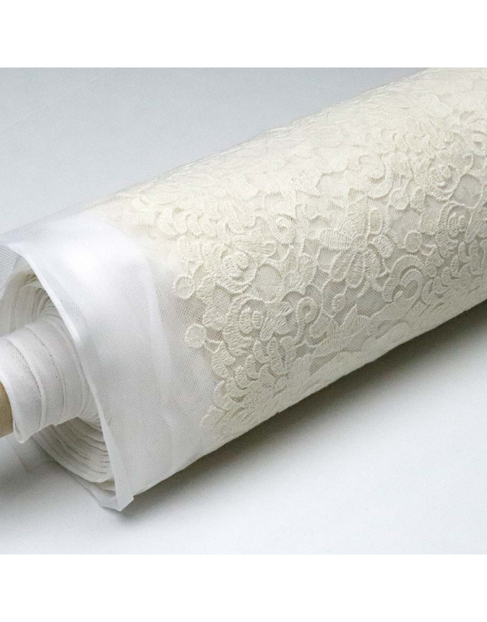 Tul Bordado Beige Ramadales - Imagen 4