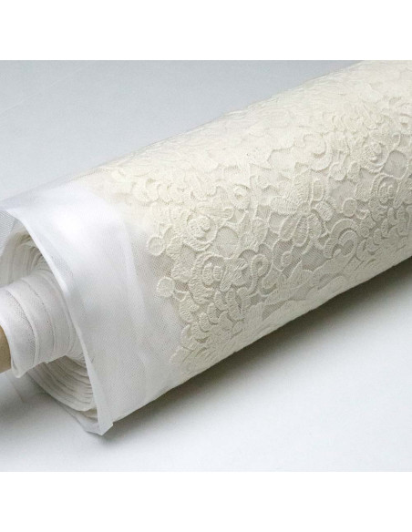 Tul Bordado Beige Ramadales - Imagen 4