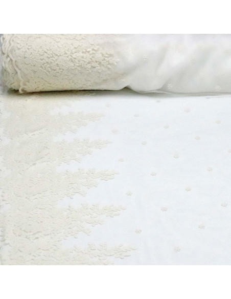 Tul Bordado Flor Córdoba - Imagen 1