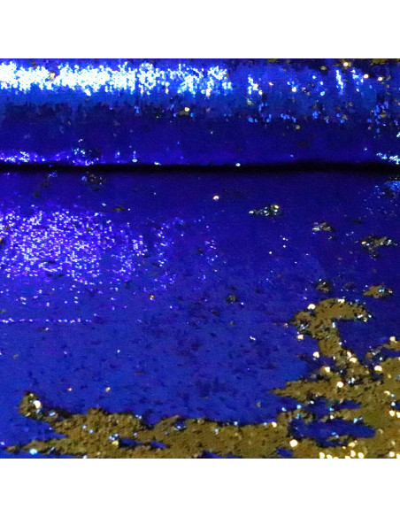 Lentejuela Azulina Peinado Dorado