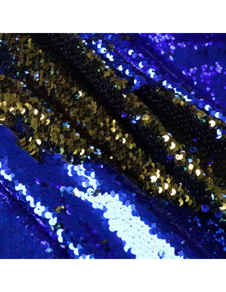 Lentejuela Azulina Peinado Dorado