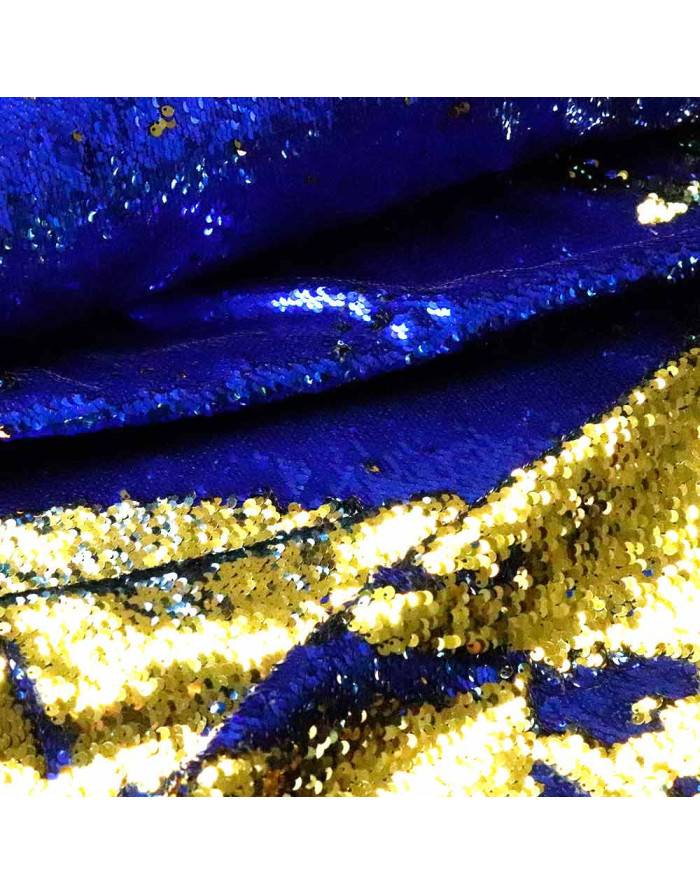 Lentejuela Azulina Peinado Dorado