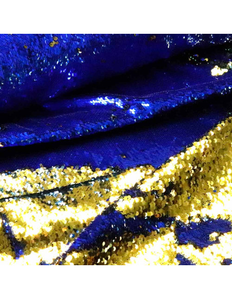 Lentejuela Azulina Peinado Dorado