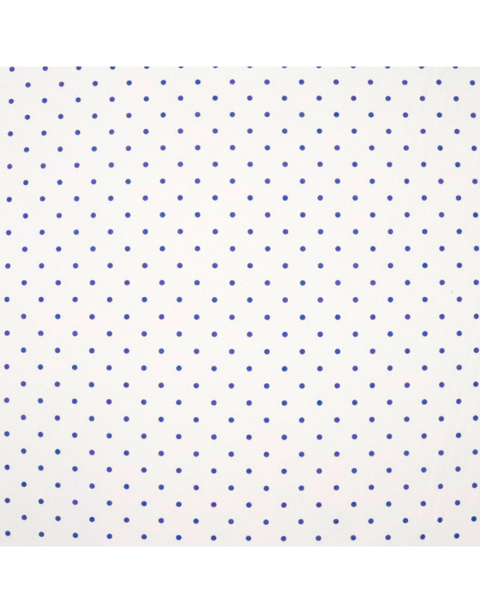 Popelín Blanco Lunar Azulino Little - Imagen 3
