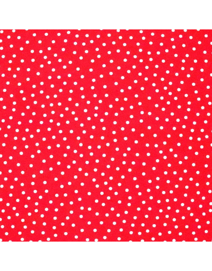 Crespón Rojo Lunar Blanco Lenteja