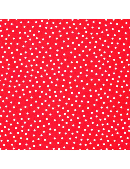 Crespón Rojo Lunar Blanco Lenteja