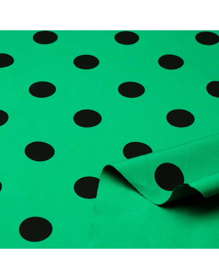 Crep de Lycra Verde Lunar Negro - Imagen 2