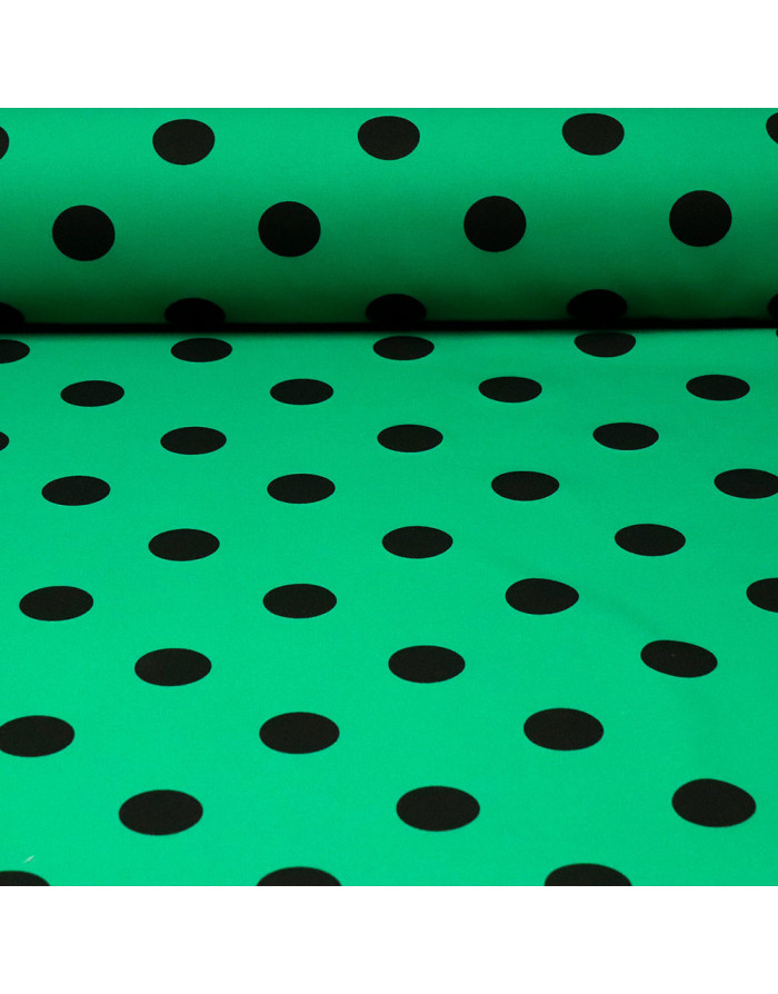 Crep de Lycra Verde Lunar Negro - Imagen 1