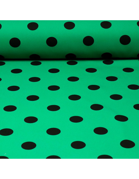 Crep de Lycra Verde Lunar Negro - Imagen 1
