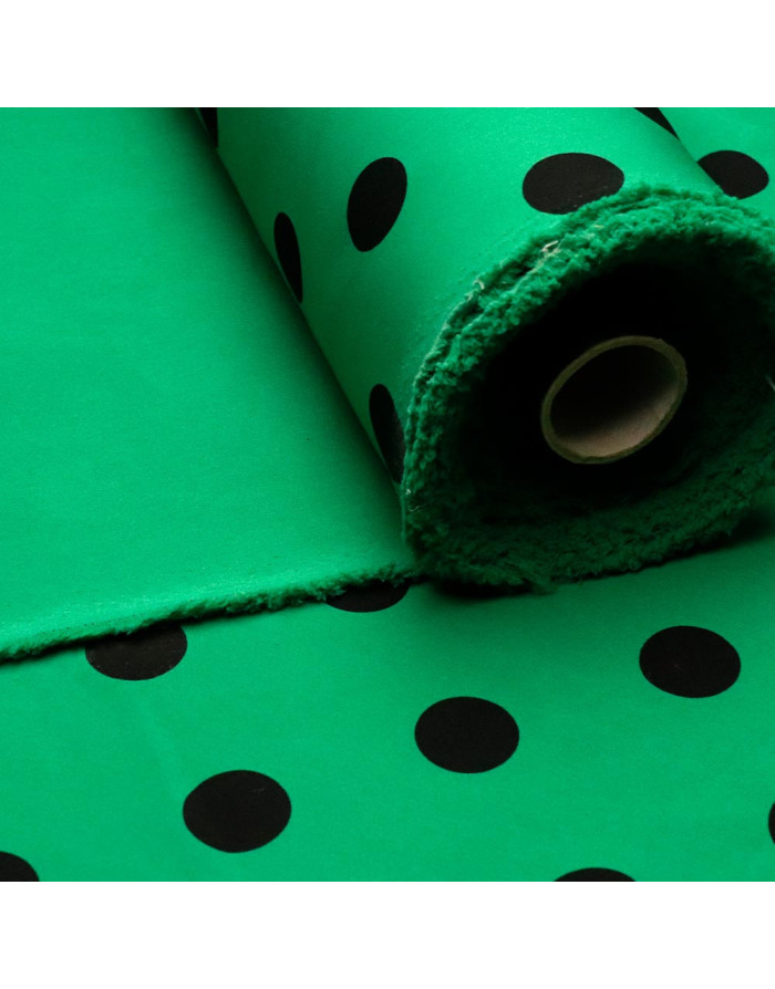 Crep de Lycra Verde Lunar Negro - Imagen 3