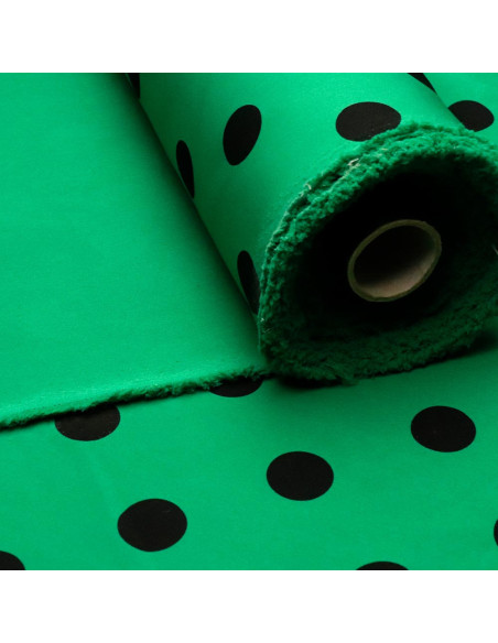 Crep de Lycra Verde Lunar Negro - Imagen 3