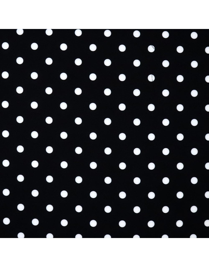 Crep Lycra Negro Lunar Blanco