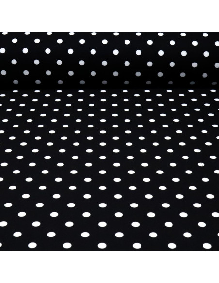 Crep Lycra Negro Lunar Blanco Crep Lycra Negro Lunar Blanco