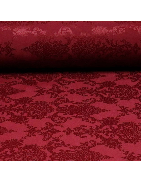 Damasco Burdeos Medallones - Telas de Damasco en Ofertas Damasco Burdeos Medallones - Telas de Damasco en Ofertas