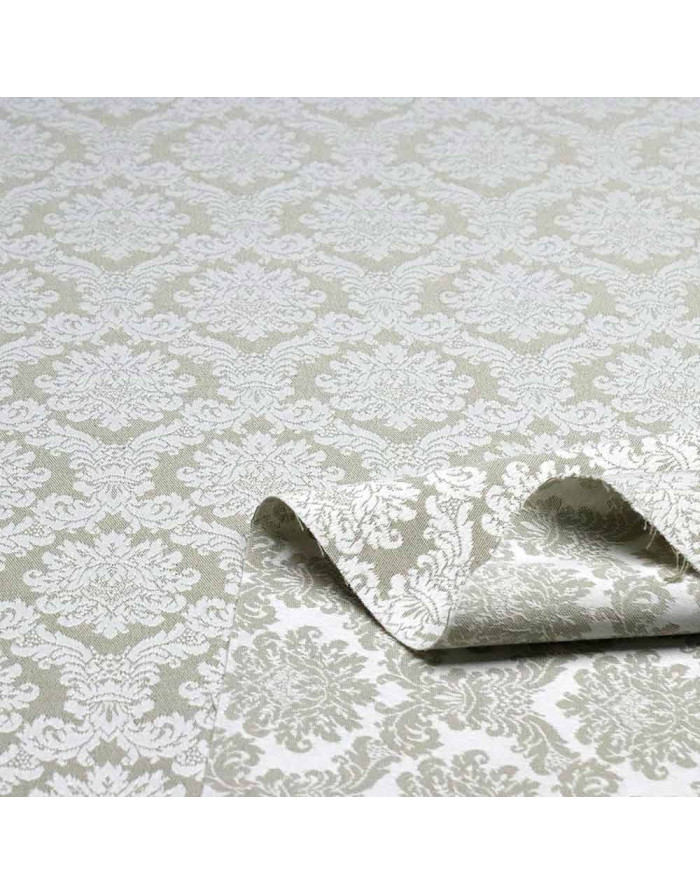 Damasco Beige Aragón - Telas de Damasco Beige - Telas Damasco - Imagen 2