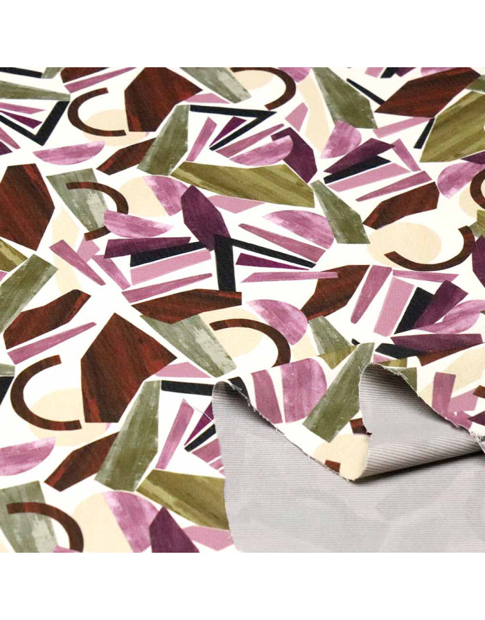 Tela Viscosa Estampada Geométrica: Diseño Moderno - Telas