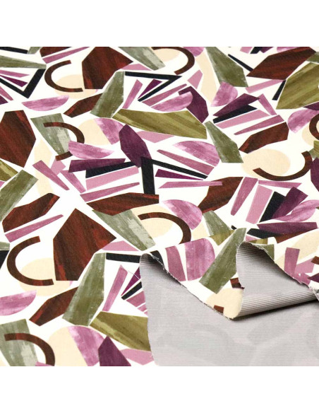 Tela Viscosa Estampada Geométrica: Diseño Moderno - Telas