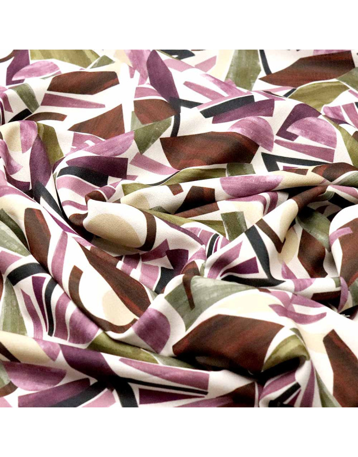 Tela Viscosa Estampada Geométrica: Diseño Moderno - Telas