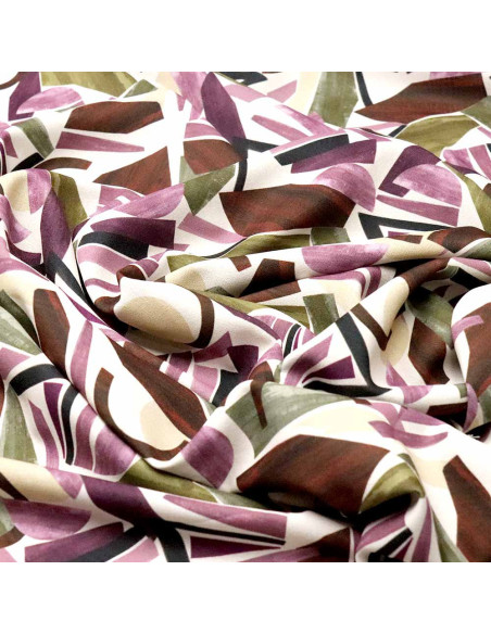 Tela Viscosa Estampada Geométrica: Diseño Moderno - Telas