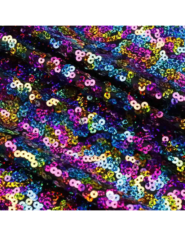 ¡Explosión de Color! - Tela de  Lentejuelas Multicolor - Telas