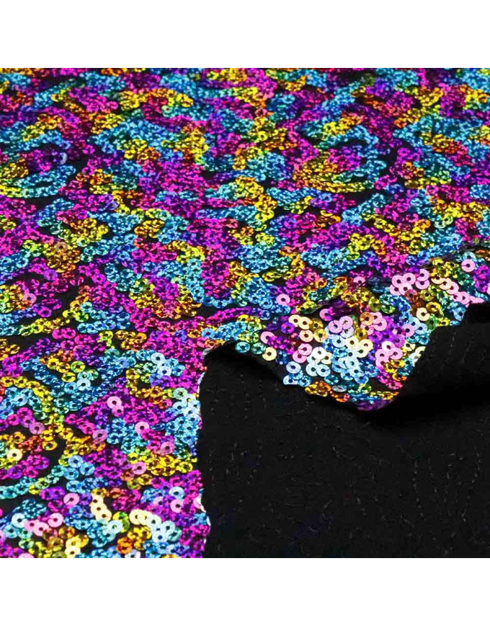¡Explosión de Color! - Tela de  Lentejuelas Multicolor - Telas